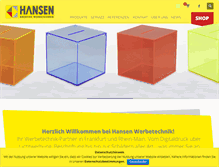 Tablet Screenshot of hansen-werbetechnik.de